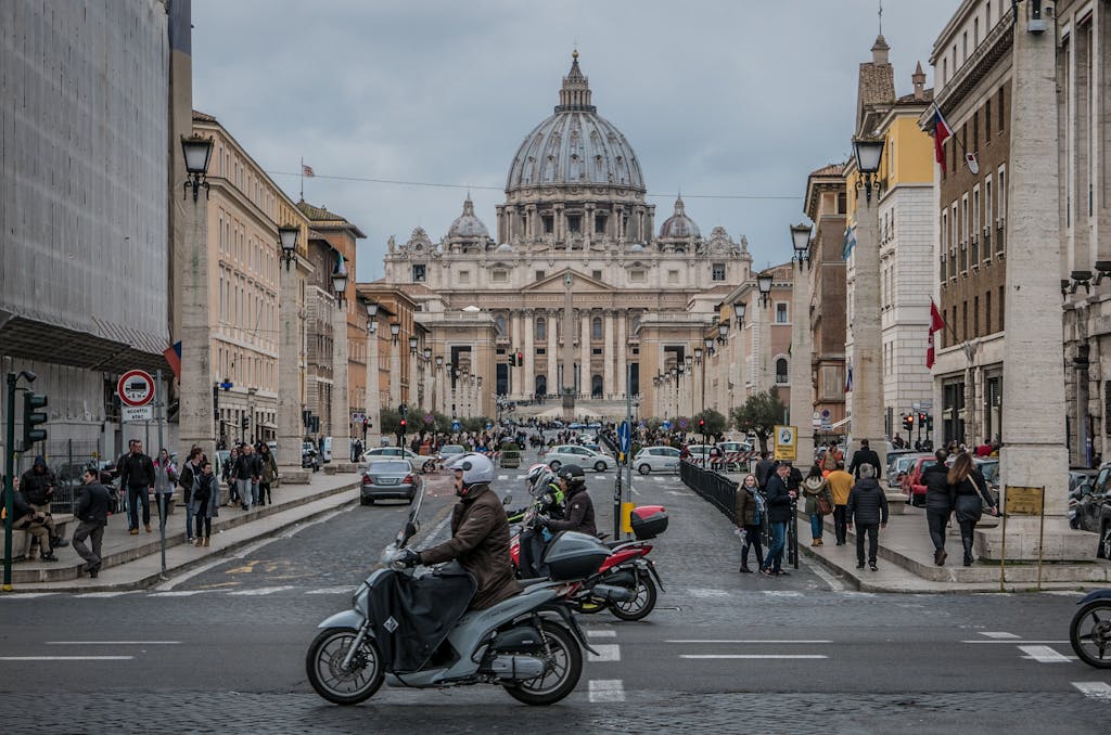 People in St. Peter's Square